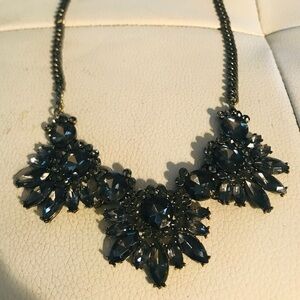 Gray Crystal Necklace